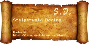 Steigerwald Dorina névjegykártya